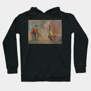 Woman in a Gothic Arcade by Odilon Redon Hoodie